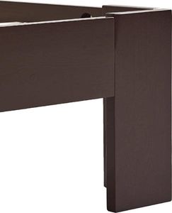 vidaXL Rama łóżka, ciemnobrązowa, lite drewno sosnowe, 90 x 200 cm 5