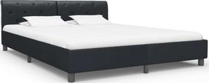 vidaXL Rama łóżka, czarna, sztuczna skóra, 160 x 200 cm 1