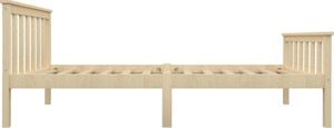 vidaXL Rama łóżka, naturalna, lite drewno sosnowe, 100 x 200 cm 4
