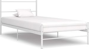 vidaXL Rama łóżka, biała, metalowa, 100 x 200 cm 1