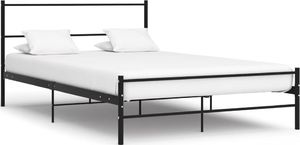 vidaXL Rama łóżka, czarna, metalowa, 120 x 200 cm 1