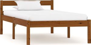 vidaXL Rama łóżka, miodowy brąz, lite drewno sosnowe, 100 x 200 cm 1
