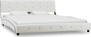 vidaXL Rama łóżka, biała, sztuczna skóra, 160 x 200 cm 1