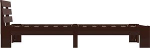 vidaXL Rama łóżka, ciemnobrązowa, lite drewno sosnowe, 100 x 200 cm 4