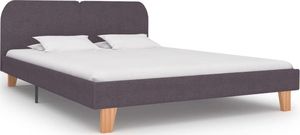 vidaXL Rama łóżka, kolor taupe, tkanina, 180 x 200 cm 1