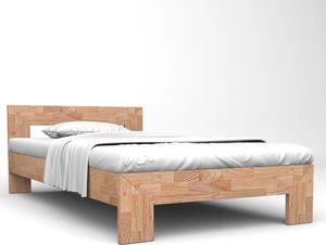 vidaXL Rama łóżka z litego drewna dębowego, 160 x 200 cm (247262) - 247262 1