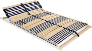 vidaXL Stelaż do łóżka z 42 listwami, drewno FSC, 7 stref, 140x200 cm 1