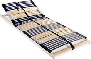 vidaXL Stelaż do łóżka z 42 listwami, drewno FSC, 7 stref, 90x200 cm 1
