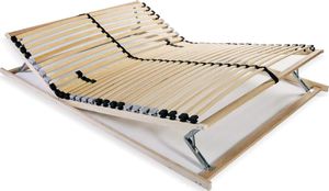 vidaXL Stelaż do łóżka z 28 listwami, drewno FSC, 7 stref, 140x200 cm 1