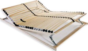 vidaXL Stelaż do łóżka z 28 listwami, drewno FSC, 7 stref, 120x200 cm 1