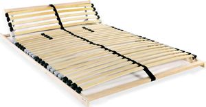 vidaXL Stelaż do łóżka z 28 listwami, drewno FSC, 7 stref, 120x200 cm 1