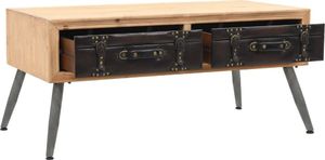 vidaXL Stolik kawowy, lite drewno jodłowe, 115 x 55 x 50 cm 6