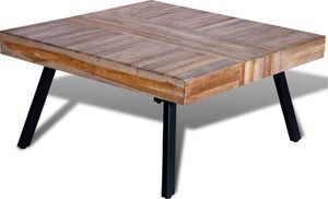 vidaXL Kwadratowy stolik kawowy z odzyskanego drewna tekowego 1