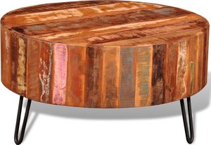 vidaXL Okrągły stolik kawowy z drewna odzyskanego 1