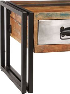 vidaXL Stolik kawowy z 3 szufladami z drewna odzyskanego, 100x50x35 cm 6