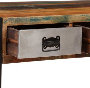 vidaXL Stolik kawowy z 3 szufladami z drewna odzyskanego, 100x50x35 cm 7