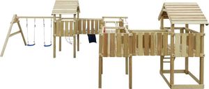 vidaXL Plac zabaw dla dzieci z drabinką, zjeżdżalnią i huśtawkami 3