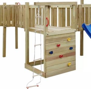 vidaXL Plac zabaw dla dzieci z drabinką, zjeżdżalnią i huśtawkami 6