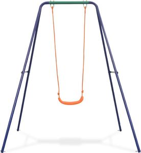 Huśtawka vidaXL Jednoosobowa huśtawka, pomarańczowa (91361) 2