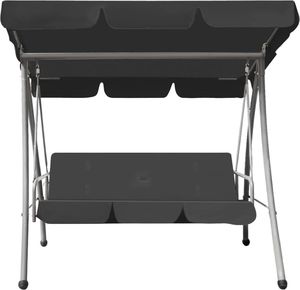 vidaXL huśtawka ogrodowa z baldachimem, 192x118x175 cm, antracytowa (45072) 2