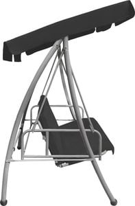 vidaXL huśtawka ogrodowa z baldachimem, 192x118x175 cm, antracytowa (45072) 3