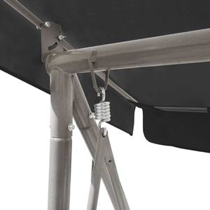 vidaXL huśtawka ogrodowa z baldachimem, 192x118x175 cm, antracytowa (45072) 4