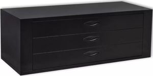 vidaXL Metalowa szafka na narzędzia z 3 szufladami, czarna 1