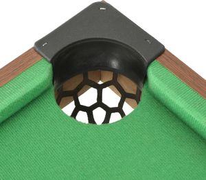 vidaXL Mini stół bilardowy na 3 nogach, 92x52x19 cm, brązowo-zielony 7