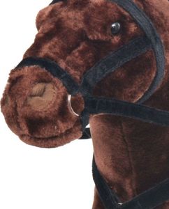 vidaXL Pluszowy konik, stojący, brązowy, XXL 3