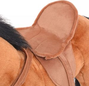 vidaXL Pluszowy konik dziecięcy, stojący, kolor brązowy 5