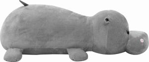 vidaXL Pluszowy hipopotam przytulanka, szary 1