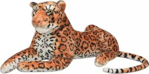 vidaXL Pluszowy leopard XXL brązowy 1