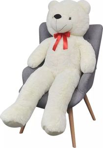 vidaXL Miękki, pluszowy, biały miś XXL 150 cm 2