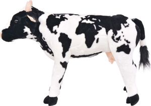vidaXL Pluszowa krowa, stojąca, czarno-biała, XXL 2