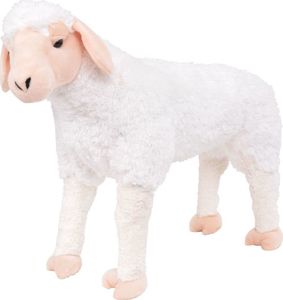 vidaXL Pluszowa owca, stojąca, biała, XXL 1