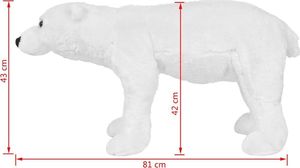 vidaXL Pluszowy niedźwiedź polarny, stojący, biały, XXL 4