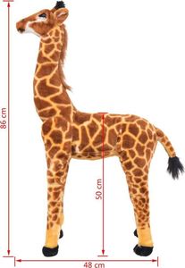 vidaXL Pluszowa żyrafa, stojąca, brązowo-żółta, XXL 4