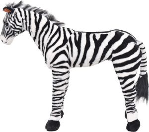 vidaXL Pluszowa zebra, stojąca, czarno-biała, XXL 2