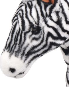 vidaXL Pluszowa zebra, stojąca, czarno-biała, XXL 3
