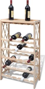 vidaXL Drewniany stojak na 25 butelek wina 1