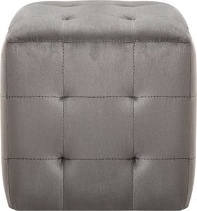 vidaXL Szafki nocne, 2 szt., szare, 30x30x30 cm, aksamit 3