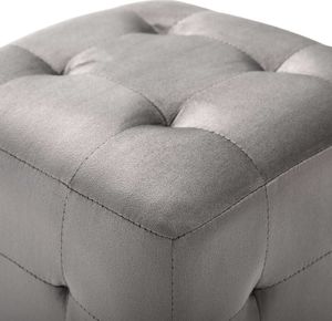 vidaXL Szafki nocne, 2 szt., szare, 30x30x30 cm, aksamit 4