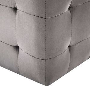 vidaXL Szafki nocne, 2 szt., szare, 30x30x30 cm, aksamit 5