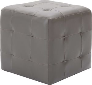 vidaXL Stoliki nocne, 2 szt., szare, 30x30x30 cm, sztuczna skóra 2