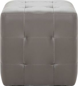 vidaXL Stoliki nocne, 2 szt., szare, 30x30x30 cm, sztuczna skóra 3