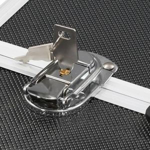 vidaXL Kuferek na kosmetyki, 37 x 24 x 35 cm, czarny, aluminiowy 6