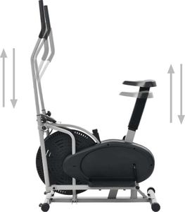 Orbitrek vidaXL Orbitrek powietrzny 2w1 czarny 3