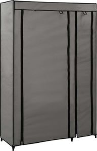 vidaXL Składana szafa, szara, 110 x 45 x 175 cm, tkanina 1
