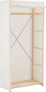 vidaXL Szafa, biała, 79 x 40 x 170 cm, materiałowa 1