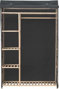 vidaXL Szafa na ubrania, szara, 110 x 40 x 170 cm, tkanina 2